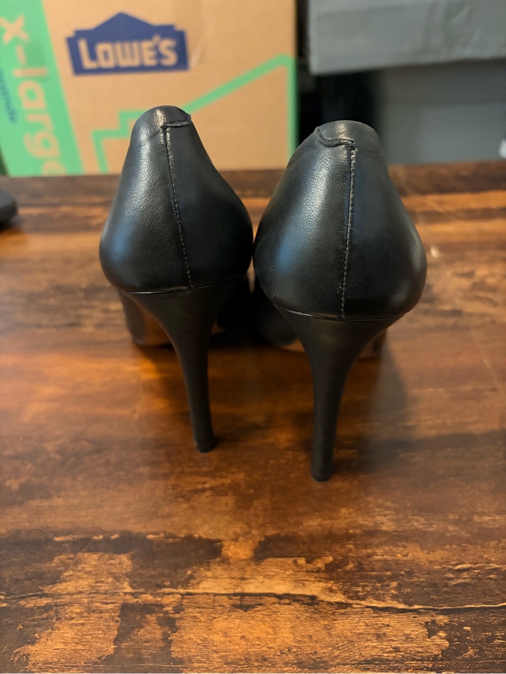 Coach Black Leather Snakeskin Cap Toe Pumps Heels 8.5 - Picture 4 of 6